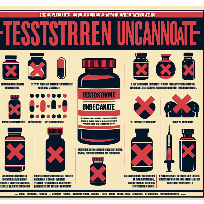 Qué suplementos debes evitar al tomar Undecanoato de testosterona