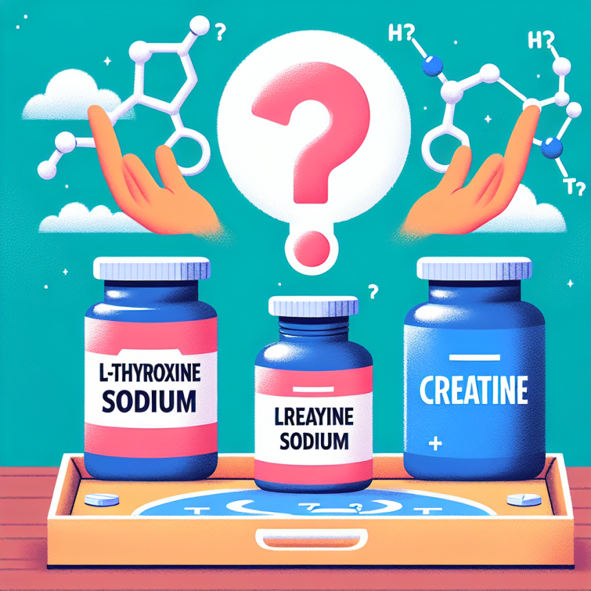 ¿Se puede combinar L-Thyroxine Sodium/Levothyroxine Sodium (LT4 sodium) con creatina?