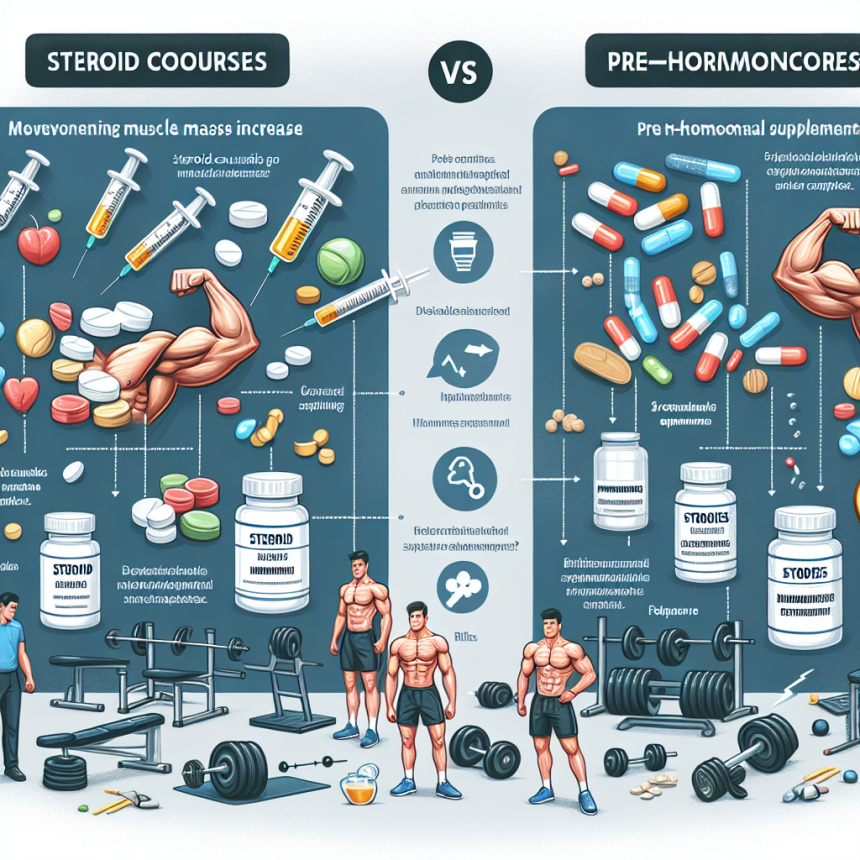 Cursos de esteroides para aumentar la masa muscular y suplementos pre-hormonales: diferencias